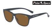 Polar Specs® Polariserende Zonnebril Wave Classic PS9011 – Mat Black – Polarized Brown – Small – Unisex