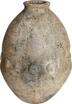 PTMD Amany bruine pot van polystone met smalle hals maat in cm: 40 x 40 x 48 - Bruin