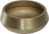 PTMD Caylin bronskleurige mat aluminium pot rond maat in cm: 30 x 30 x 14 - Goud