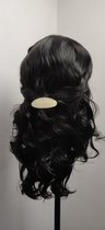 Lucy's Wigs - Lace front dames pruik| Zoë - zwart 55 cm