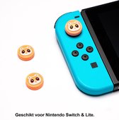 Thumb Grips | Thumb Sticks | Gaming Thumbsticks | Geschikt voor Nintendo Switch & Lite | 1 Set = 2 Thumbgrips | Beertjes | Oranje