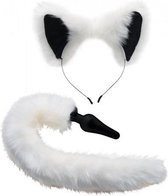 Tailz - White Fox Buttplug & Haarband Set - Dildo - Vibrator - Penis - Penispomp - Extender - Buttplug - Sexy - Tril ei - Erotische - Man - Vrouw - Penis - Heren - Dames