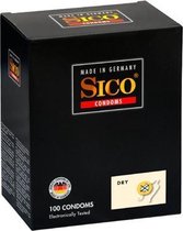 Sico Dry Condooms - 100 stuks - Glijmiddel - Condooms - Vibrator - Penis - Buttplug - Sexy - Tril ei - Erotische - Man - Vrouw - Heren - Dames