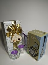 Cadeau pakket ingepakt: #theeliefhebber PAARS | purpleshop.nl