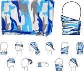Colsjaal / Neksjaal / Bandana / Bikesjaal camouflage blauw/grijs