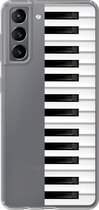 Samsung Galaxy S21 - Smart cover - Transparant - Piano
