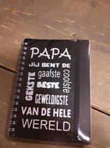 Notitieboekje - A6 - Gelineerd - Papa jij bent - Zwart