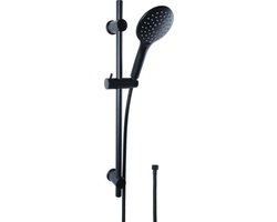 Noir douchset - Zwart - RVS - 3 Straalsoorten