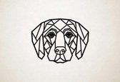 Wanddecoratie - Hond - Labrador - S - 45x57cm - Zwart - muurdecoratie - Line Art