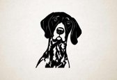 Wanddecoratie - Hond - Duitse staande hond 5 - S - 55x45cm - Zwart - muurdecoratie - Line Art