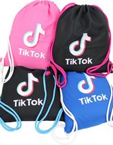 Tik Tok TikTok gym bag premium Kids Roze, Grijs, Zwart, Blauw - Maat Pink/white