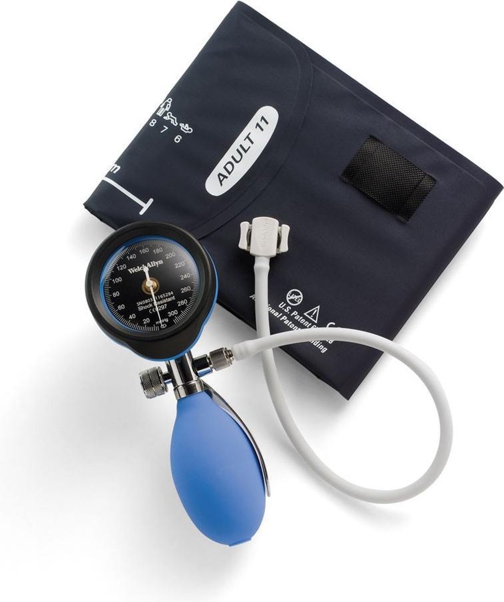 Welch Allyn Durashock DS-55 bloeddrukmeter - kleur: blauwe details