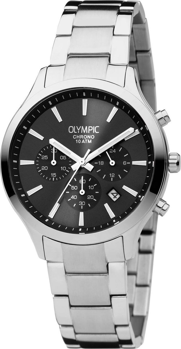 Olympic OL88HSS004 MONZA Horloge - Staal - Zilverkleurig - 42mm