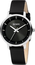 Olympic OL21DSL001 Verona Horloge - Leer - Zwart - 32mm