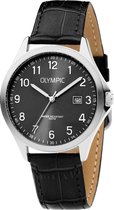 Olympic OL72HSL049 Baltimore Horloge - Leer - Zwart - 40mm