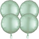 Amscan Folieballonnen Pastel Circle 43 Cm Mintgroen 4 Stuks