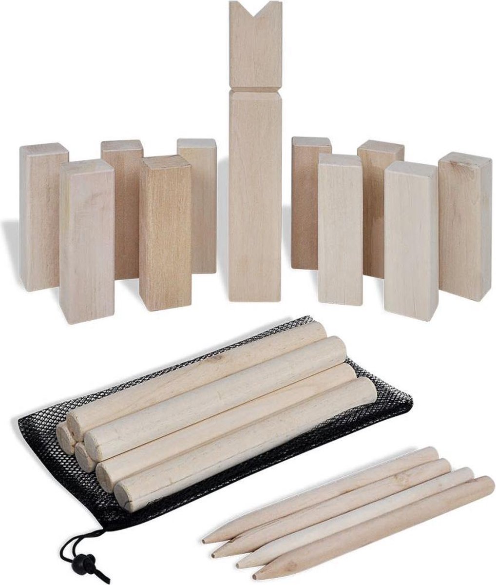 Afbeelding van product Cozytrix Junior Houten Kubbspel Met Draagtas