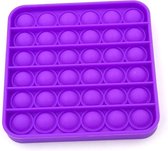 Dielay - Pop It - Fidget Toy - 12,5 cm - Paars Vierkant