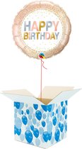 Helium Ballon Verjaardag gevuld met helium - Metallic - Cadeauverpakking - Happy Birthday - Metallic - Helium ballonnen verjaardag