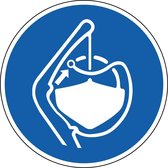 Bevestigingskoorden lossen verplicht sticker - ISO 7010 - M045 200 mm