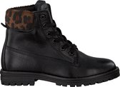 Ton & Ton Victoria Veterboots - Laarzen Met Veters - Meisjes - Zwart - Maat 28