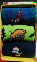 Joyful Socks " Happy Scooby-Doo Mix", Giftbox met 3 paar sokken, 3 verschillende kleuren met 3 x verschillende prints, maat 37 - 43. NU MET HOGE KORTING OP DE ADVIESPRIJS!!!!