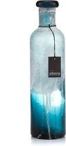 Vaas / besneeuwde turquoise fles JUDI Aluro XL 38 cm