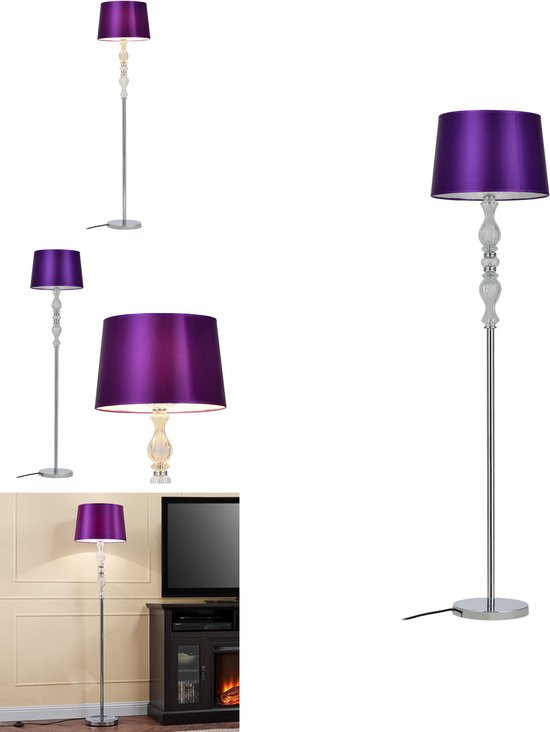Vervullen iets kat Vloerlamp – Staande lamp – Afmeting (H) 155 cm – Lampkap (H) 23 cm –  Fitting 1 x E27 –... | bol.com
