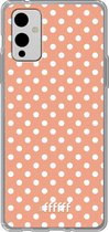 6F hoesje - geschikt voor OnePlus 9 -  Transparant TPU Case - Peachy Dots #ffffff