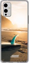 6F hoesje - geschikt voor OnePlus 9 -  Transparant TPU Case - Sunset Surf #ffffff