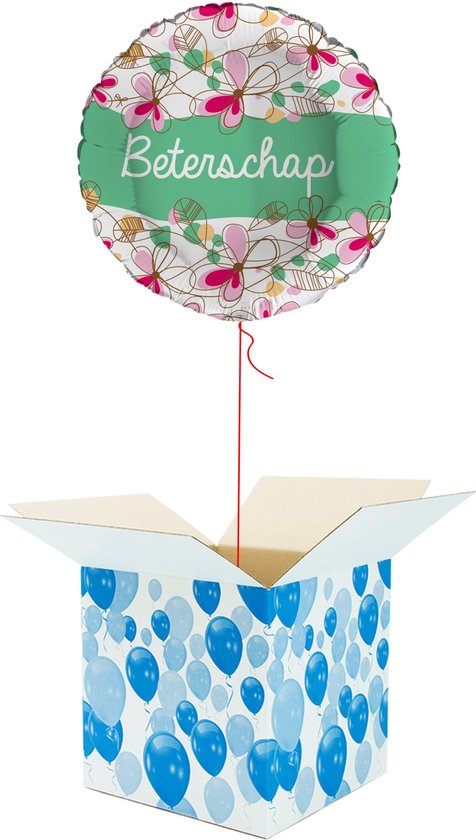Helium Ballon gevuld met helium - Beterschap - Cadeauverpakking - Folieballon - Helium ballonnen beterschap