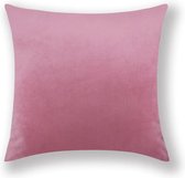 Kussenhoes Velvet Roze - Kussenhoes - 45x45 cm - Sierkussen - Polyester - Fluweel