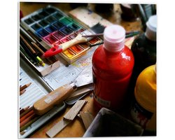 Forex - Verf Spullen - 50x50cm Foto op Forex