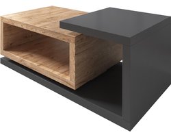 Meubella - Salontafel Bello - Eiken - Antraciet - 120 cm