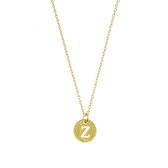 Letter ketting coin - initiaal Z - Goud - 40 cm