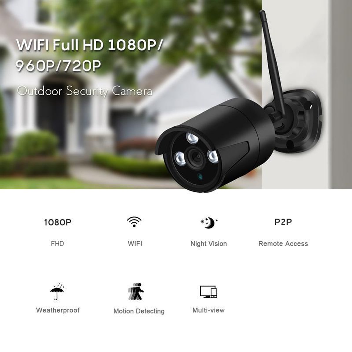 Besder * WIFI Camera met App IOS / Android | 1080P Full HD IP camera  beveiliging... | bol.com