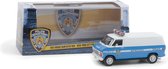 Dodge Ram B250 Van 1987 New York Police Department ( NYPD ) Wit / Blauw 1-43 Greenlight Collectibles