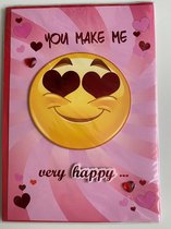 Valentijnskaart / wenskaart / liefdeskaart XXL ; You make me...