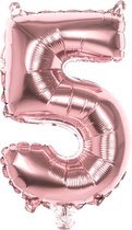 Boland Cijferballon 5 Folie 66 Cm Roségoud