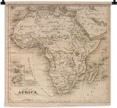 Wandkleed Afrika illustratie - Illustratie van de kaart van Afrika Wandkleed katoen 120x160 cm - Wandtapijt met foto XXL / Groot formaat!