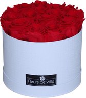 Fleurs de ville - Flowerbox met longlife rozen - 15 rode rozen - Light Red