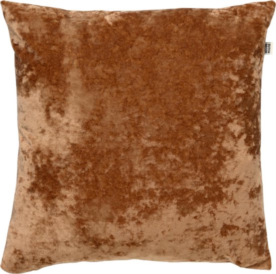 Dutch Decor SKY - Sierkussen velvet 45x45 cm - Tobacco Brown - bruin - Inclusief binnenkussen