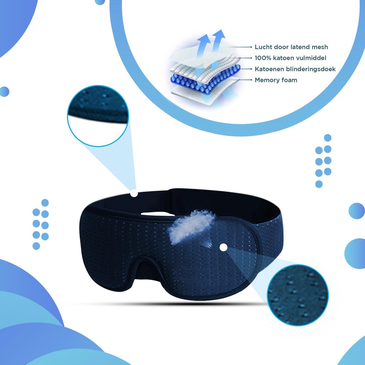 Slaapmasker voor dames en heren, oogmasker om te slapen, 3D Slaapmasker voor dames en heren, oogmasker om te slapen, 3D