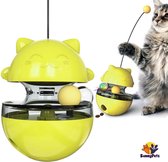 SunnyPets Turntable - Katten speelgoed - Geel - Bal - Ballen - Interactieve Kattenspeelgoed Voor Kittens en katten – Cat Toys - Leuk - Mentaal en fysiek oefenen - Puzzel - Speelgoed