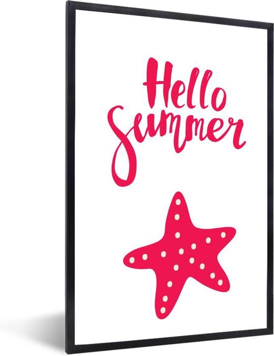 Illustration Avec Une Etoile De Mer Et La Citation Bonjour L Ete 80x1 Cm Bol Com