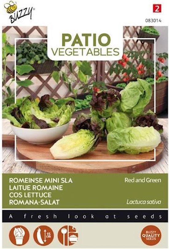 Buzzy® Patio Vegetables, Romeinse Mini-sla (gemengd)