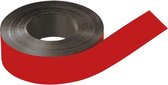 Beschrijfbare magneetband, rood 50mm, 30m/rol