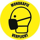 Mondkapje verplicht vloermarkeringspictogram 150 mm