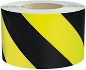 PERMALIGHT Power waarschuwingsmarkeringsband, links, fluorescerend geel/zwart, 25m/rol 100 mm