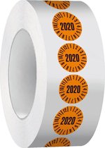 Keuringssticker met heel jaartal, rol 2022 20 mm - 500 per rol